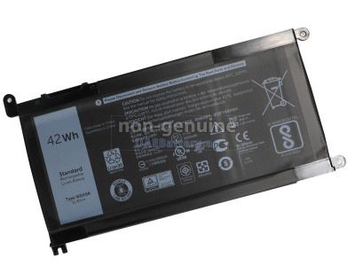 LAPTOP BATTERY FOR DELL WDX0R, INSPIRON 13-5368,5378,7368,7378, / INSPIRON 15-5565, 5567, 5568, 5578, 5570, 7569, 7560, 7570, 7579, P58F, 42WH, 3CELL, 11.4V COMPATABLE